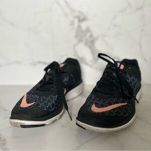 Nike Black and Coral Women's Training Sneakers